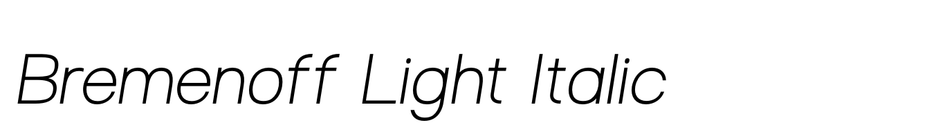 Bremenoff Light Italic